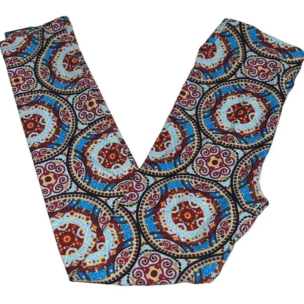LulaRoe Kaleidoscope‎ Pattern Leggings - Kids Size L/XL